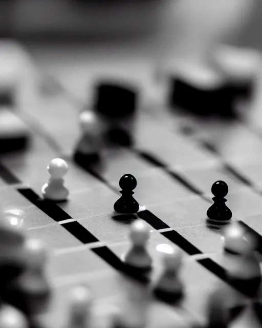 Image similar to Hikaru Nakamoto playing chess against Garry Kasparov on the Moon, bokeh, 90mm, f/1.4