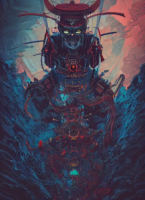 Prompt: a photorealistic dramatic hyperrealistic full frame render of a beautiful eerie comic style supervillain character ronin samurai by joe fenton, dan mumford, color poster art design, beautiful dynamic dramatic dark moody lighting, shadows, cinematic atmosphere, octane render, 8 k