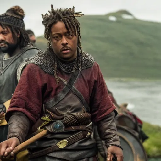 Image similar to juice wrld in Vikings very detailed 4k quality super realistic