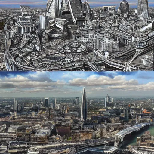 Image similar to london in the year 2 0 7 0