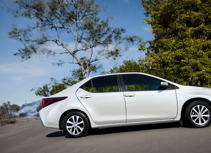 Image similar to photo still of a toyota corolla with full wing doors, 8 k, 5 2 mm f 1 2