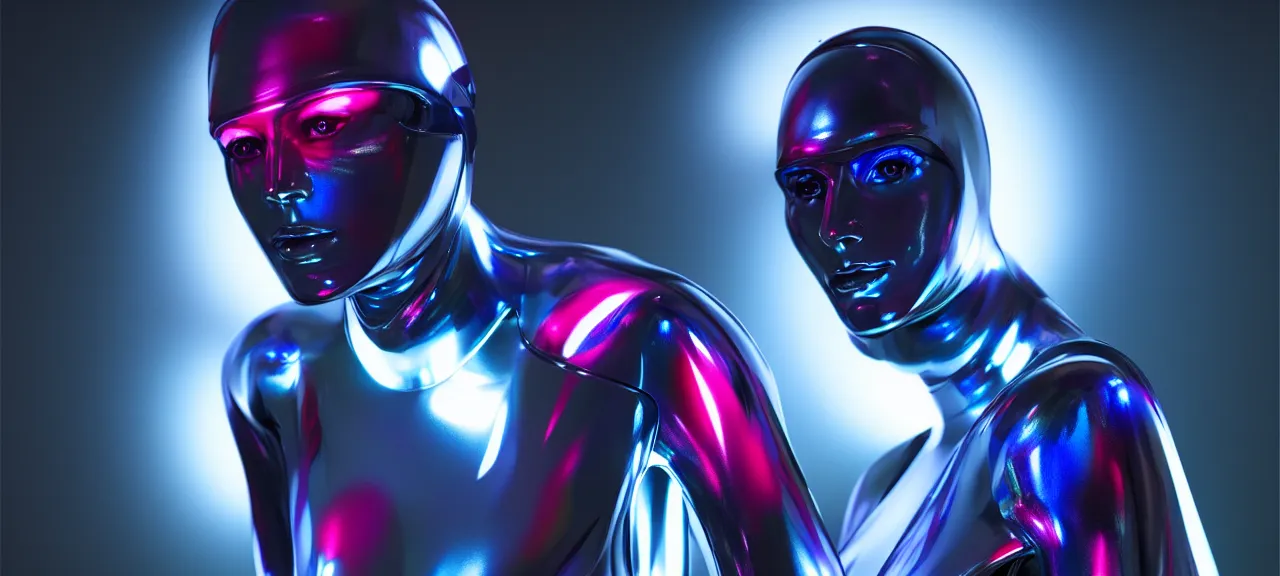 Image similar to beauty, colored humanoid cybersuits, ultrarealistic, dramatic lighting, accurate, photorealism, vivid colors, ultrarealistic, beautiful lighting