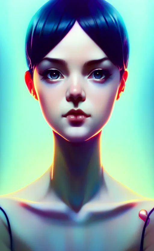 Image similar to a beautiful young british alternative music singer. optical illusion art by ilya kuvshinov lois van baarle ross tran range murata artgerm katsuhiro otomo norman rockwell. highly detailed intricately sharp focus mystically trending deviantart, pinterest, vogue italia, unreal engine 5, 4 k uhd image