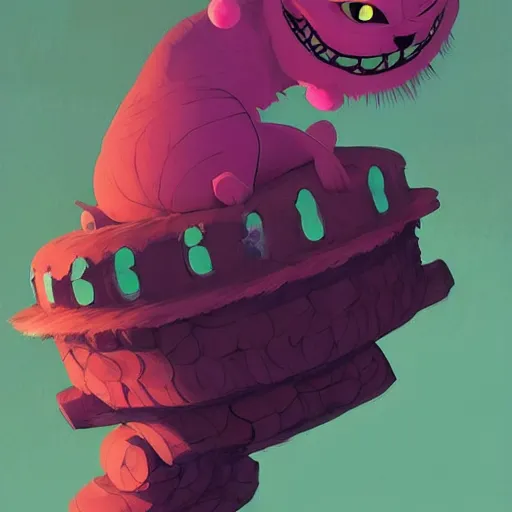 Image similar to cheshire cat, in the style of atey ghailan and james gilleard and goro fujita, exquisite lighting, art, very coherent, trending on artstation