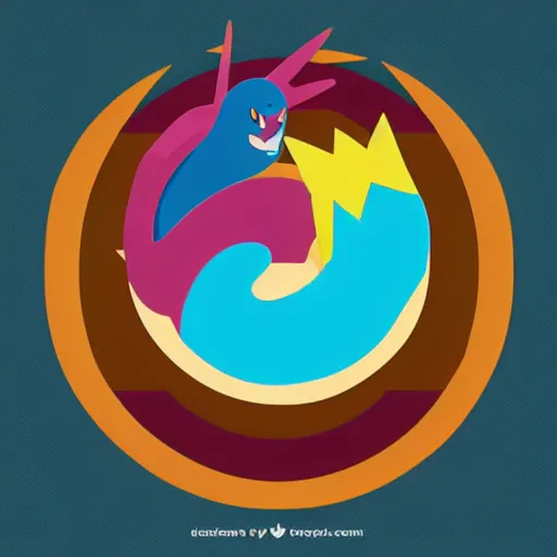 Prompt: pokemon logo , 2d , vector illustration , gradient , professional , colorful
