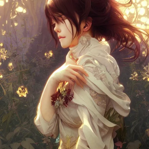 Image similar to ultra realistic illustration, asmr anime, intricate, elegant, highly detailed, digital painting, artstation, concept art, smooth, sharp focus, illustration, art by artgerm and greg rutkowski and alphonse mucha and wlop