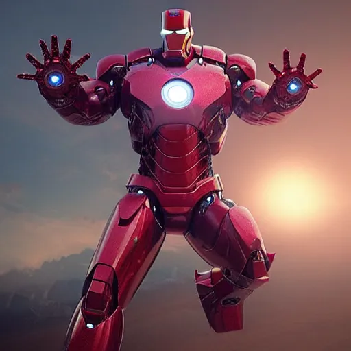 Prompt: “sully monster’s inc iron man, UHD, hyperrealistic render, 4k, highly detailed, artstation”