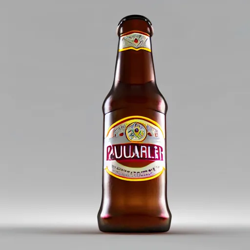 Image similar to paulaner spezi, 3 d render