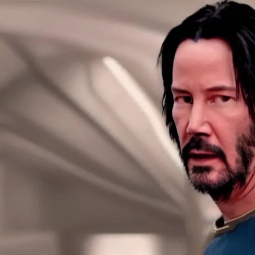 Prompt: Keanu Reeves in Star Trek 4K quality super realistic