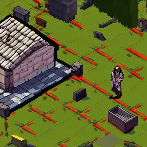 Prompt: jesus as a character in project zomboid, in - game screenshot, isometric, video game