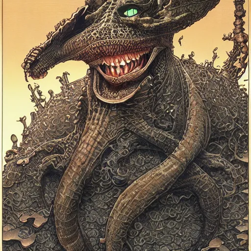 Image similar to portrait of innsmouth dweller, symmetrical, by yoichi hatakenaka, masamune shirow, josan gonzales and dan mumford, ayami kojima, takato yamamoto, barclay shaw, karol bak, yukito kishiro