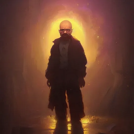 Image similar to ''cinematic shot'''' portrait'' lego walter white made by ivan aivazovsky, peter mohrbacher, greg rutkowski volumetric light effect broad light oil painting painting fantasy art style sci - fi art style realism premium prints available artwork unreal engine