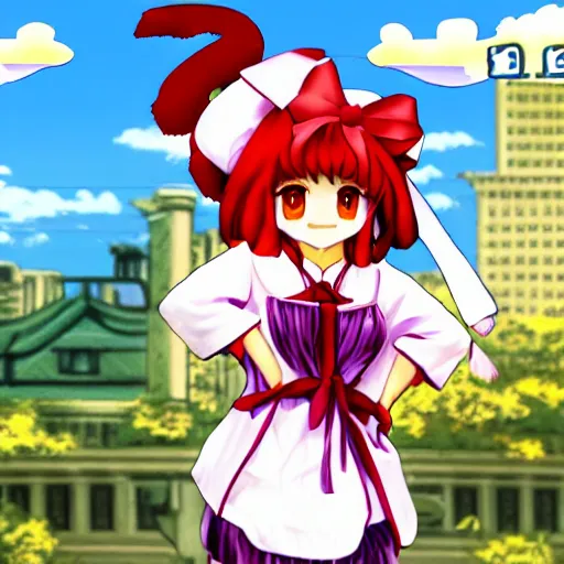 Prompt: touhou screenshot of danny devito as a touhou character