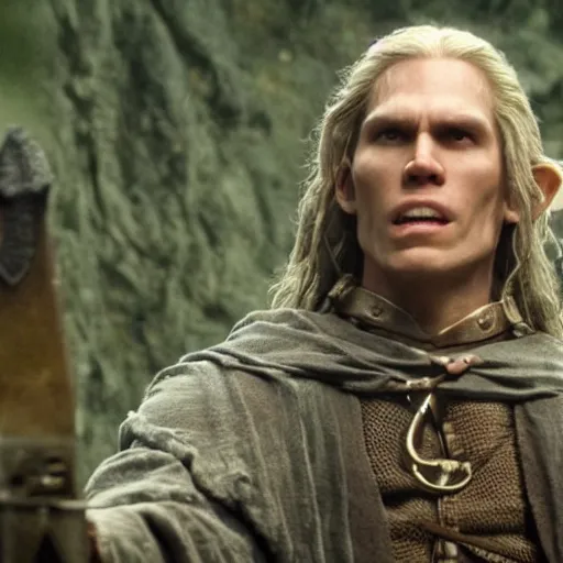 Image similar to Live Action Still of Jerma in The Lord of the Rings, real life, hyperrealistic, ultra realistic, realistic, highly detailed, epic, HD quality, 8k resolution, body and headshot, film still