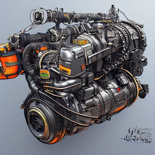 Image similar to highly detailed 2 mw cat diesel generator, concept art, character art, studio lightning, bright colors, intricate, masterpiece, photorealistic, hyperrealistic, sharp focus, high contrast, artstation hq, deviantart trending, 4 k uhd, unreal engine 5