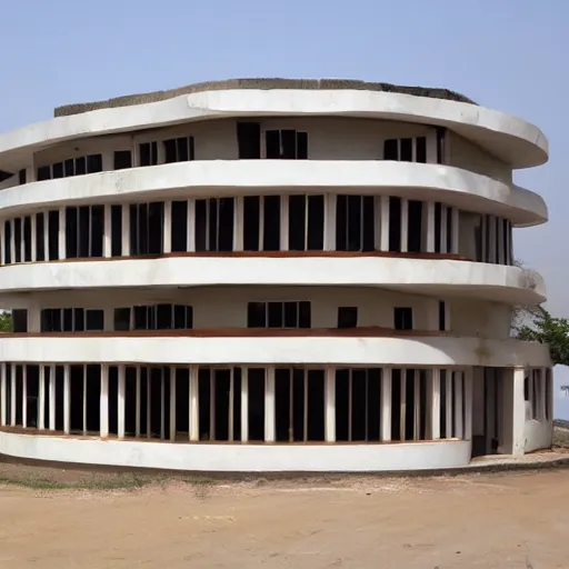 Image similar to a building in the style of nigerian architects