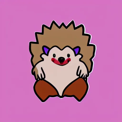 Image similar to cute hedgehog heart love laughing cute adorable emote twitch waving lineart