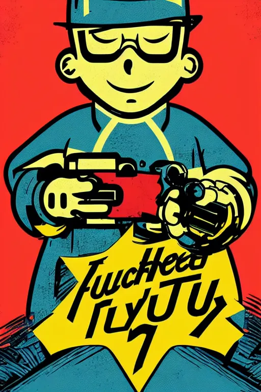 Image similar to fallout 7 6 retro futurist illustration art by butcher billy, sticker, colorful, illustration, highly detailed, simple, smooth and clean vector curves, no jagged lines, vector art, smooth andy warhol style