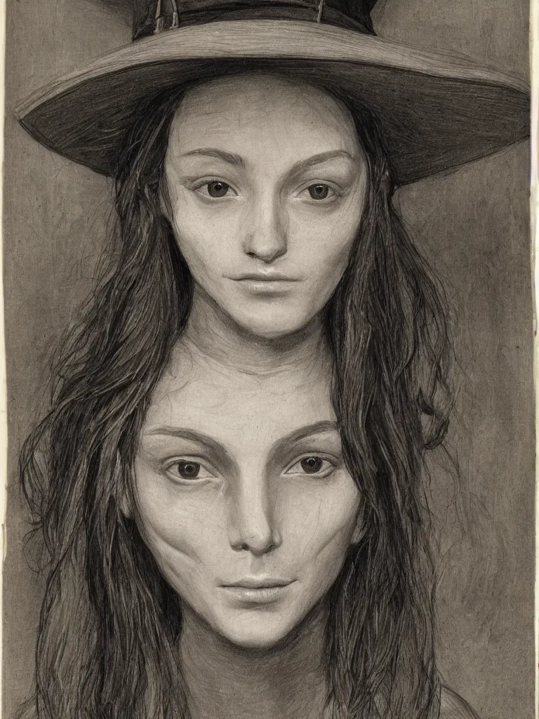 Image similar to portrait of a young witch, true anatomy, detailed face, highly detailed,