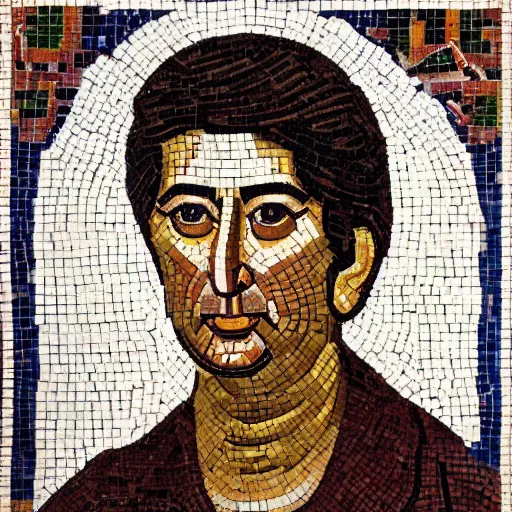 Prompt: head and shoulders portrait of shinzo abe as a byzantine mosaic, very realistic, very intricate, highly detailed, high quality, hd, 8 k, perfect face