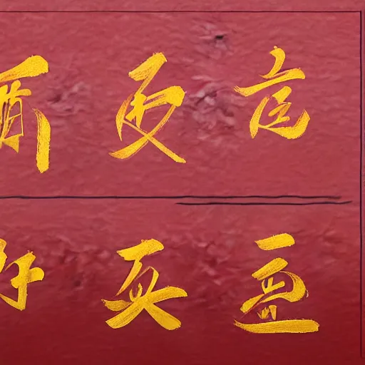 Prompt: most commonly used chinese character, caligraphy, beautiful