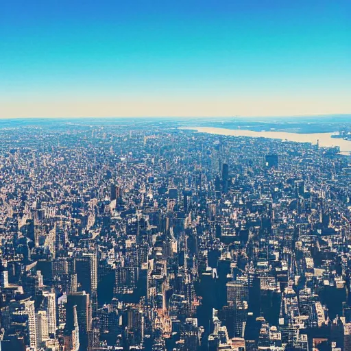 Prompt: view of New York from the Mont Blanc