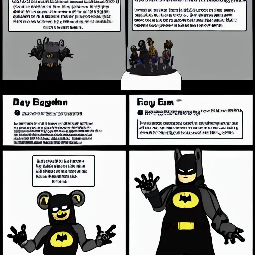 Prompt: Batman as a Five Nights at Freddy's animatronic