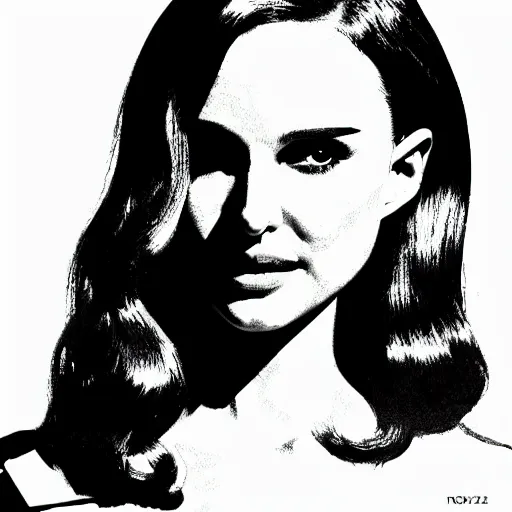 Prompt: natalie portman coloring pages