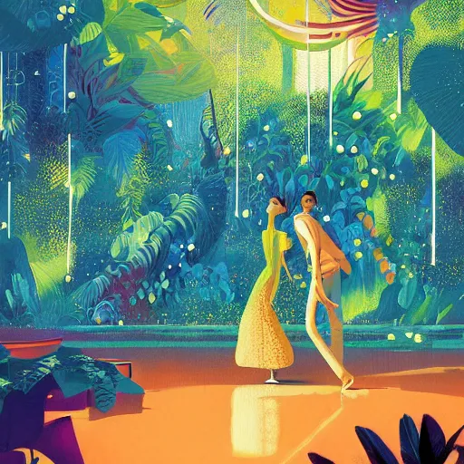 Image similar to disco diffusion painting of the jungle by victo ngai and malika favre, by rhads, makoto shinkai, madgwick, masterpiece, contest award winner