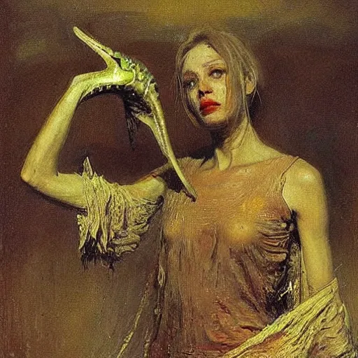 Image similar to alien by ilya repin