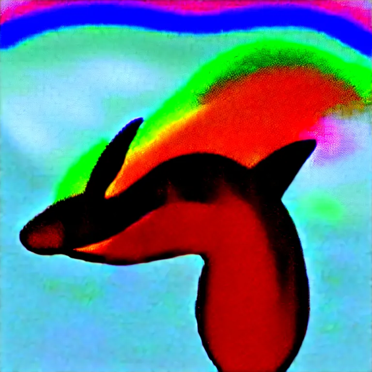 Image similar to a detailed digital art of a bunny disguised as a shark in the style of junji ito and moebius and giger, rainbow color scheme, ornate, photosynthetic,8k,award winning art,