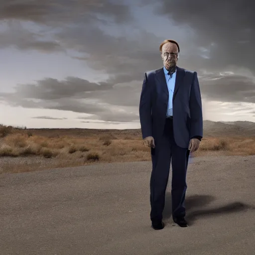 Image similar to Saul Goodman as Walter White, 4k, fullbody