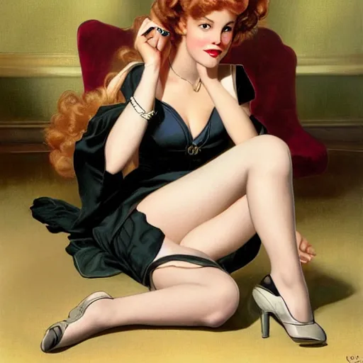 Image similar to hermione 1 1 1 by gil elvgren