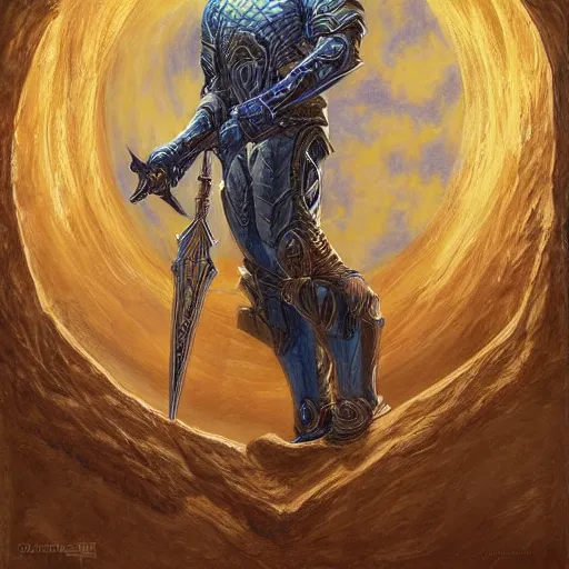 Image similar to framed Moonlight Greatsword, art by Donato Giancola and James Gurney, digital art, trending on artstation