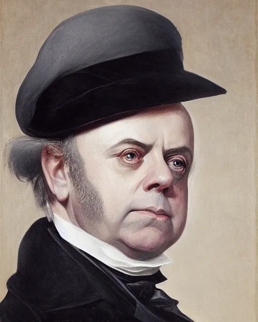 Image similar to upper body portrait of paul giamatti! as united states president john quincy adams, 1 8 2 7, paul giamatti, official portrait, oil on canvas by anton otto fischer, trending on artstation