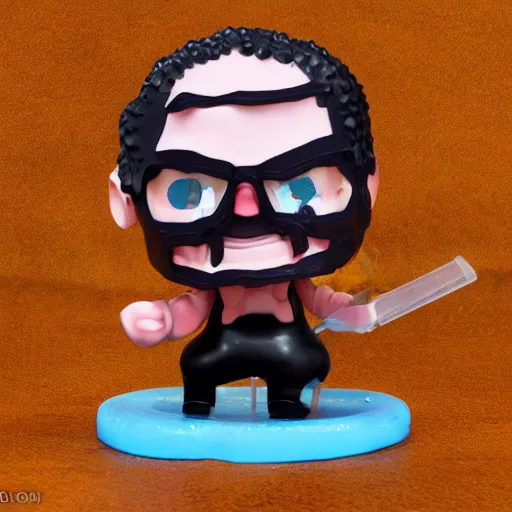 Image similar to cooking crystal meth, stop motion vinyl action figure, plastic, toy, butcher billy style