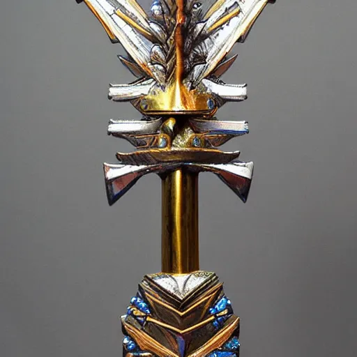 Image similar to ornate bismuth longsword