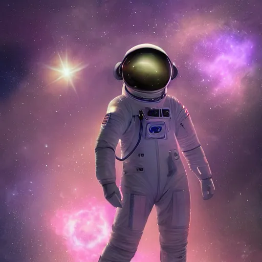 detailed symmetry!!, ( astronaut with purple closed
