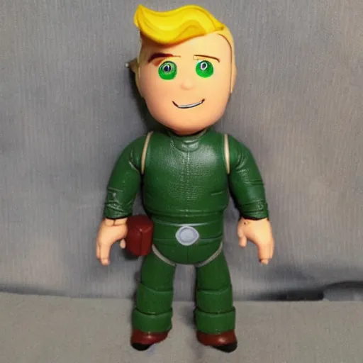 Prompt: vault boy from fallout 3 as a toy,
