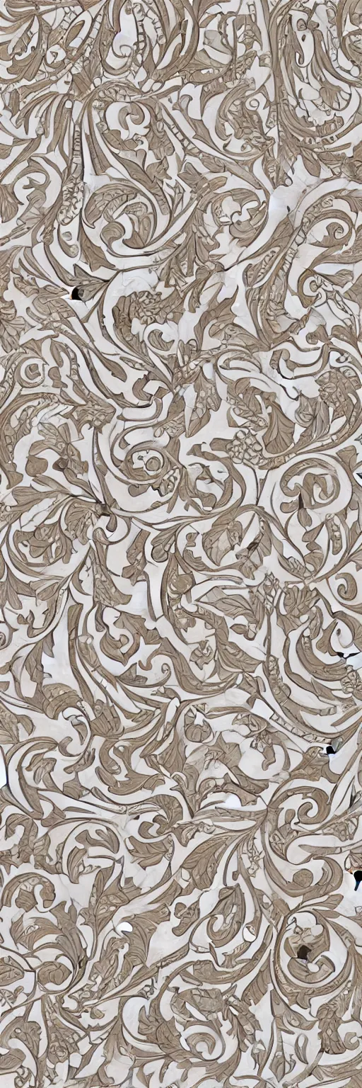 Image similar to Intricate and Detailed seamless pattern of a greek carved Marble Inlay detail from Athens , Pietra Dura, white marble inlay, Greco-roman style marble inlay, Greek Floor Mosaic, Carved Marble in 3D, ethnic greek patterns arranged in an intricate and complex Greek pattern on white marble background, white background, intricate:: Italian ethnic motifs and hyper-realistic, carved marble, Bryce 3D :: seamless pattern:: white purple blue green teal and pink colors :: 3D:: watermark::-0.3 blurry::-0.3 cropped::-0.3 insanely detailed and intricate, hypermaximalist, elegant, ornate, hyper realistic, super detailed, Vray render , Artstation, Photorealistic