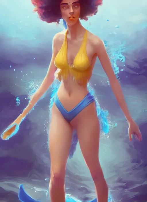 Prompt: marge simpson as a water nymph, cinematic, artstation, greg rutkowski