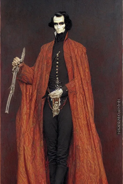 Image similar to a portrait of simon bolivar by wayne barlowe, gustav moreau, goward,  Gaston Bussiere and roberto ferri, santiago caruso, and austin osman spare, occult art