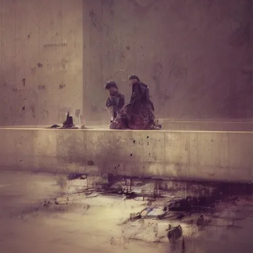 Image similar to memories fading to dust by ruan jia, beautiful composition