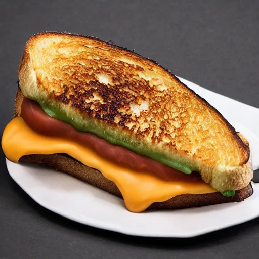 Image similar to kanye west, a grilled cheese sandwich that looks like kanye west, grilled cheese sandwich, detailed product photo