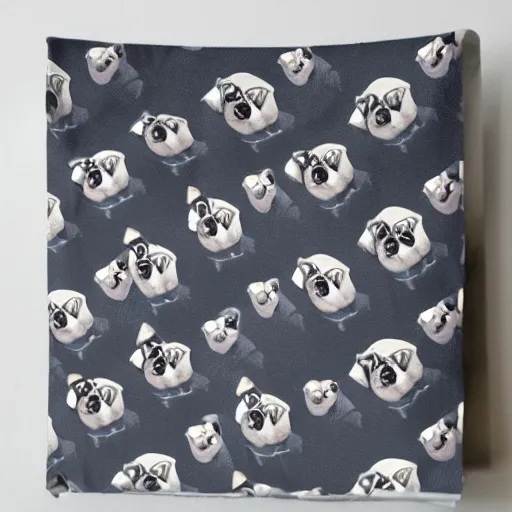 Image similar to pug fabric print