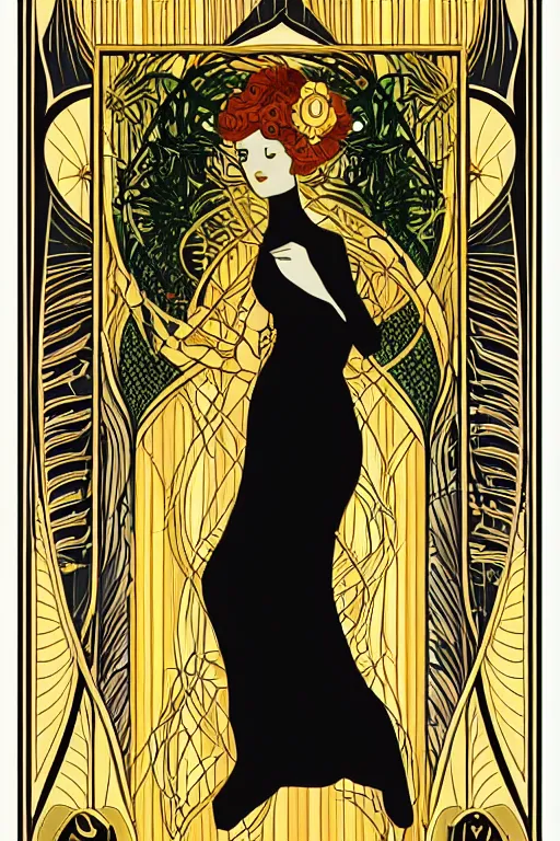 Image similar to Gaia in the style of Art Nouveau and Art Deco