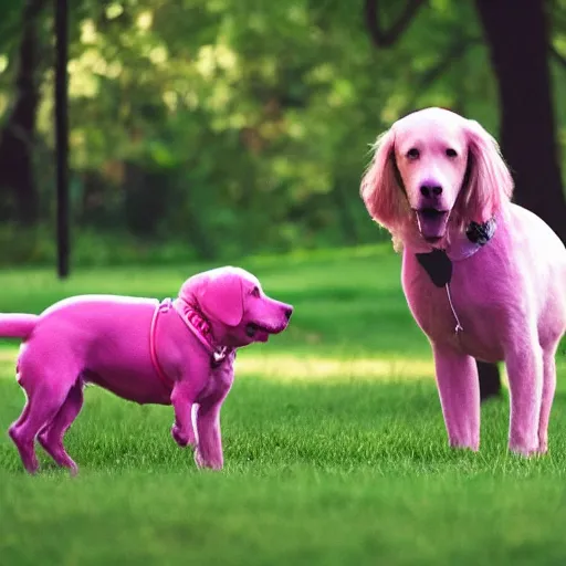 Prompt: pink dog cinematography