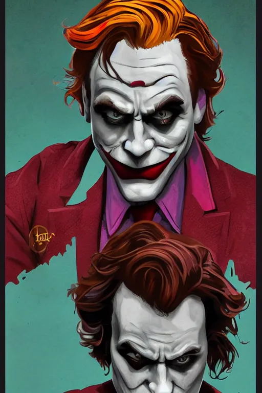 Image similar to joaquin phoenix joker issues 1, sadness, flame, red flower, copyright by dc comic, book cover, justify content center, delete duplicate content!, violet polsangi pop art, gta chinatown wars art style, bioshock infinite art style, incrinate, realistic anatomy, hyperrealistic, 2 color, white frame, content balance proportion