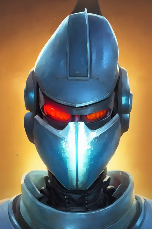 Image similar to epic mask helmet robot ninja portrait stylized as fornite style game design fanart by concept artist gervasio canda, behance hd by jesper ejsing, by rhads, makoto shinkai and lois van baarle, ilya kuvshinov, rossdraws global illumination radiating a glowing aura global illumination ray tracing hdr render in unreal engine 5