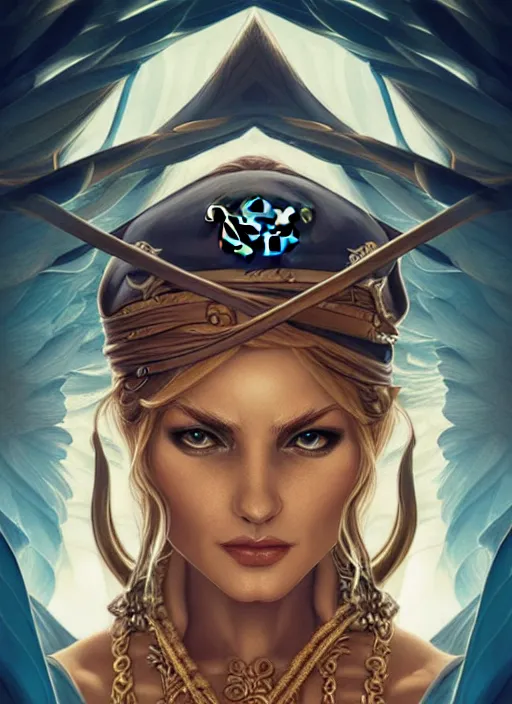 Image similar to symmetry!! poster of pirate treasure, intricate elegant, highly detailed, digital painting, artstation, concept art, smooth, sharp focus, illustration, art by artgerm